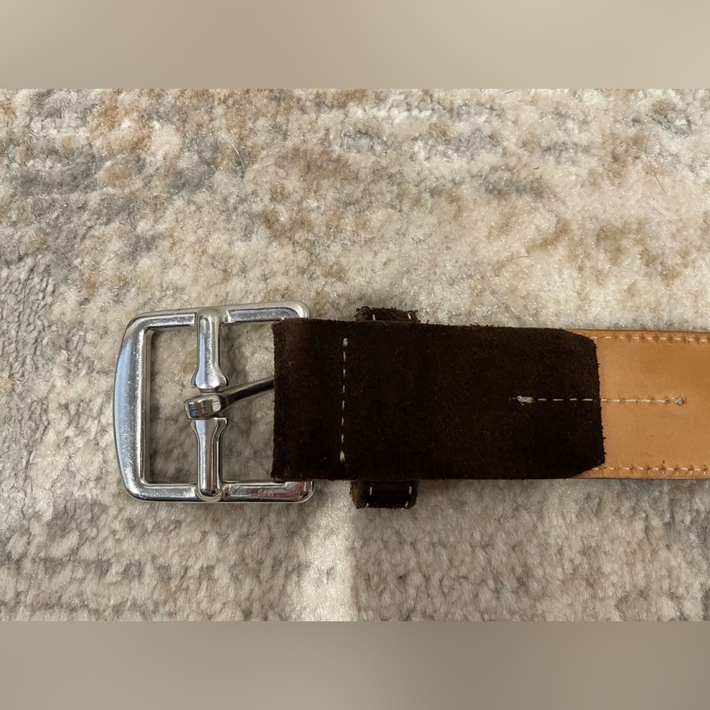 Banana Republic Brown Genuine Italian Leather Belt Size 30 Made in Italy Unisex - Picture 4 of 8